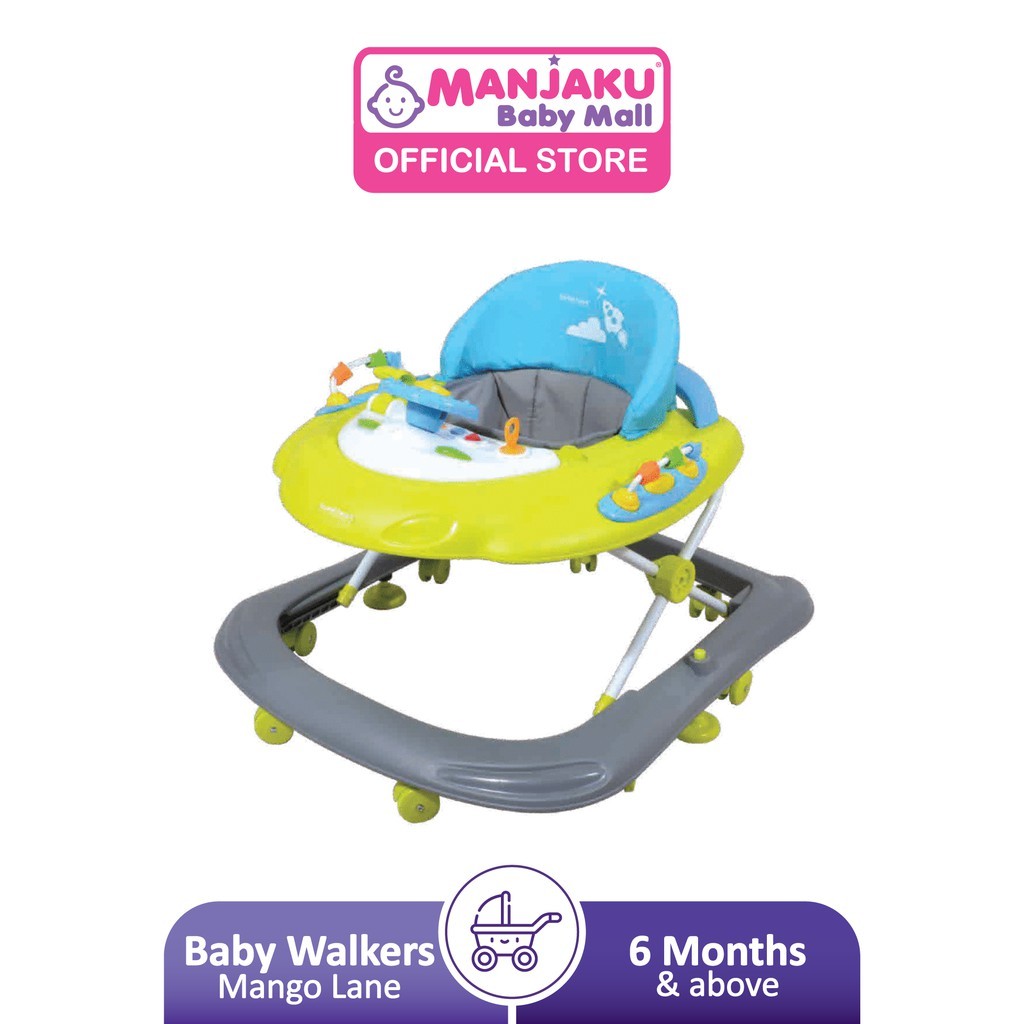 Sweet Heart Paris Baby Walker with Toys & Music Tray - Mango Lane BW69