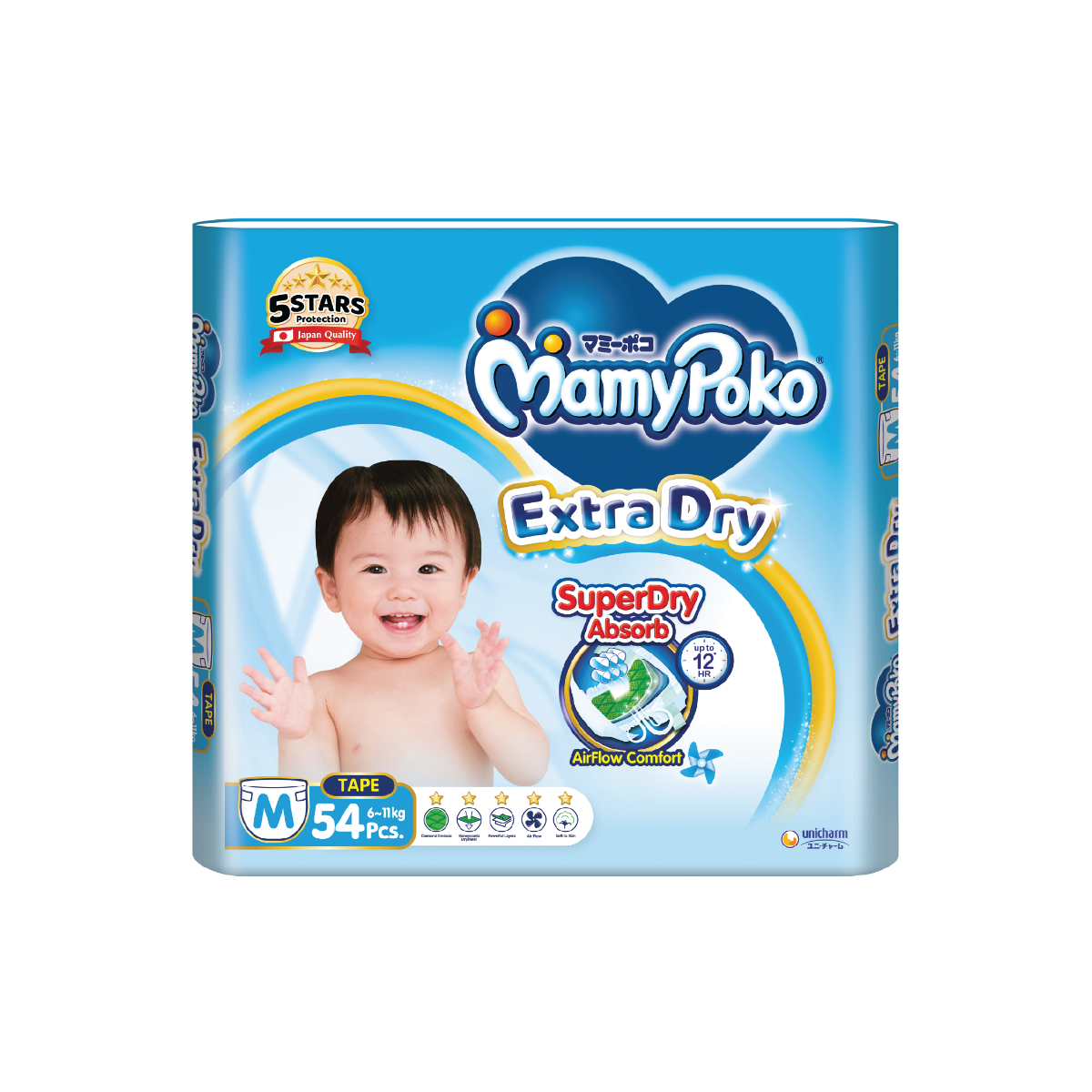 Mamypoko Extra Dry Tape Super Jumbo - M/L/XL