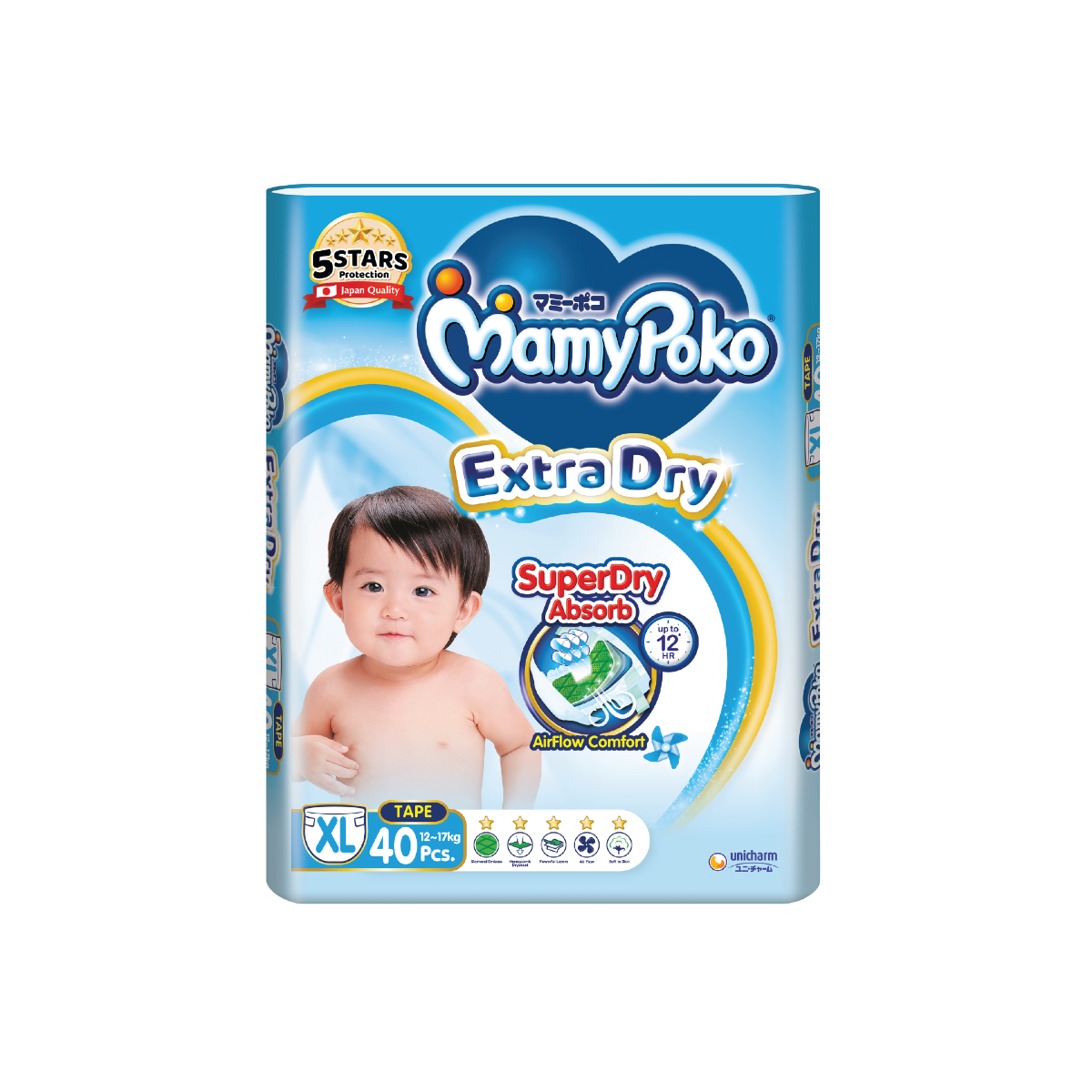 Mamypoko Extra Dry Tape Super Jumbo - M/L/XL