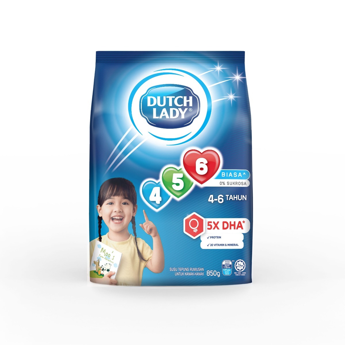 DUTCH LADY GUM 456 PLAIN 850G (NEW)