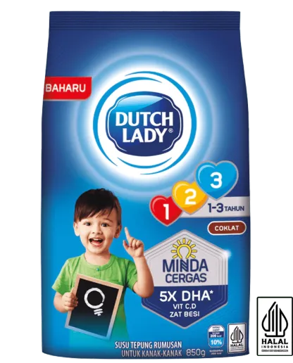 DUTCH LADY GUM 123 PLAIN / HONEY / CHOCOLATE 850G (NEW)