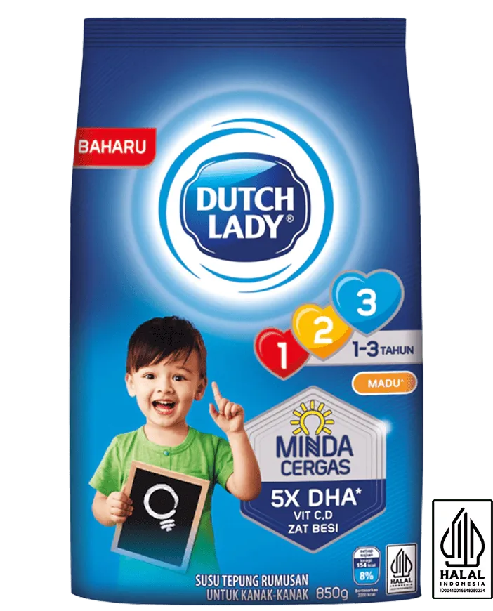 DUTCH LADY GUM 123 PLAIN / HONEY / CHOCOLATE 850G (NEW)