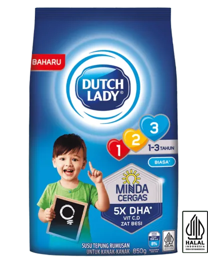 DUTCH LADY GUM 123 PLAIN / HONEY / CHOCOLATE 850G (NEW)