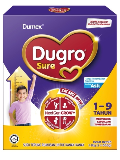 Dumex Dugro Sure Original/Asli Tailored Nutrition Milk Formula 1.2kg