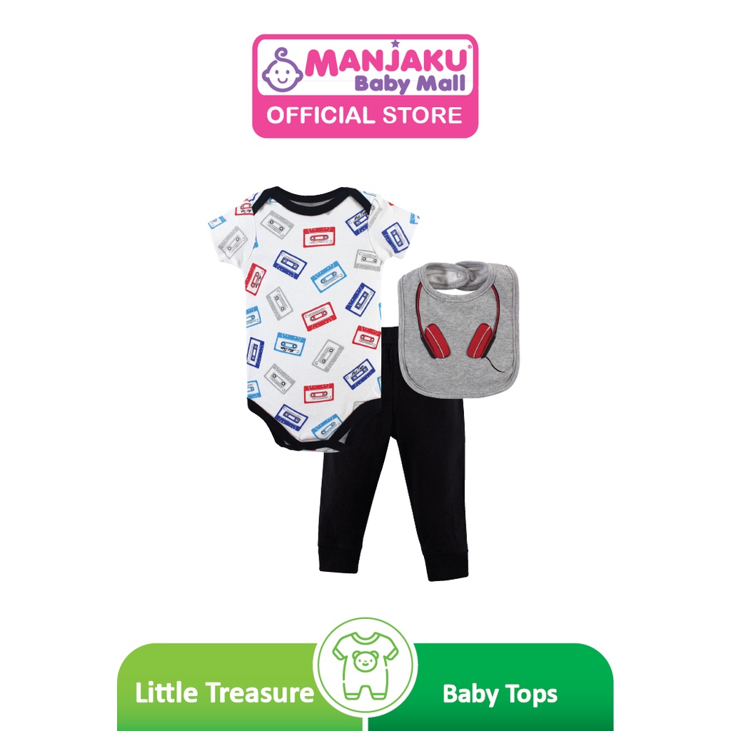Little Treasure Hanging Bodysuit Rompers With Bibs & Pants (LT71226-Mi