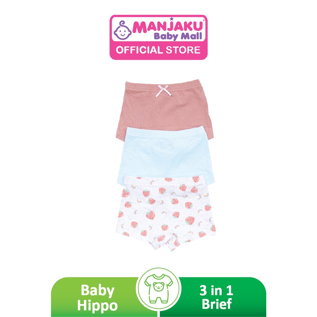 Baby Hippo Girl Basic Collection 3 in 1 Brief - Fruit (HAB1121-19005)