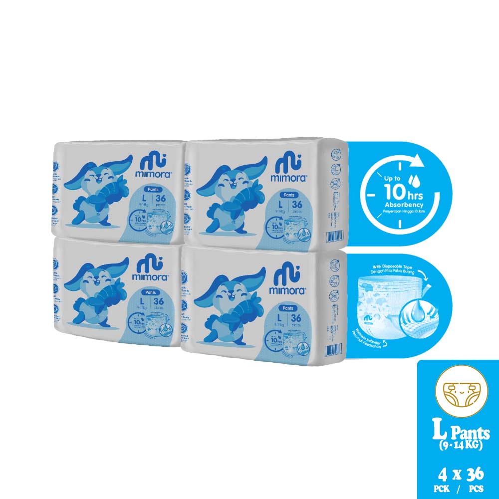 Mimora Chlorine Free Pants ECOM Pack - Size L36 (3+1 Pack)