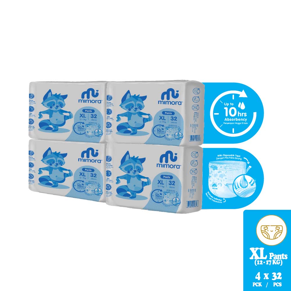 Mimora Chlorine Free Pants ECOM pack - Size XL32 (3+1 Pack)