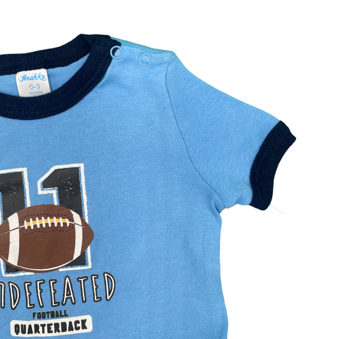 Anakku Baby Football Romper (EAK667-2)-Blue