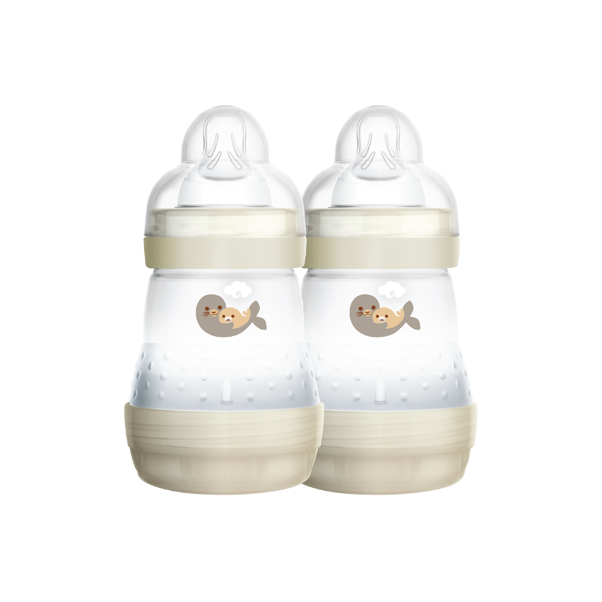 MAM Easy Start Anti Colic Colors of Nature Bottle (160ml x 2) - Blue Bear/Pink Tiger/Brown Sealion