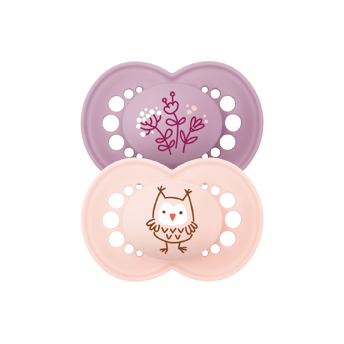 MAM Original Colors Of Nature 6M+ Twin Boy - Raccoon&Fox/Owl&Flower/Rabbit&Squirrel