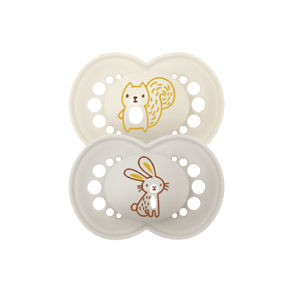 MAM Original Colors Of Nature 6M+ Twin Boy - Raccoon&Fox/Owl&Flower/Rabbit&Squirrel