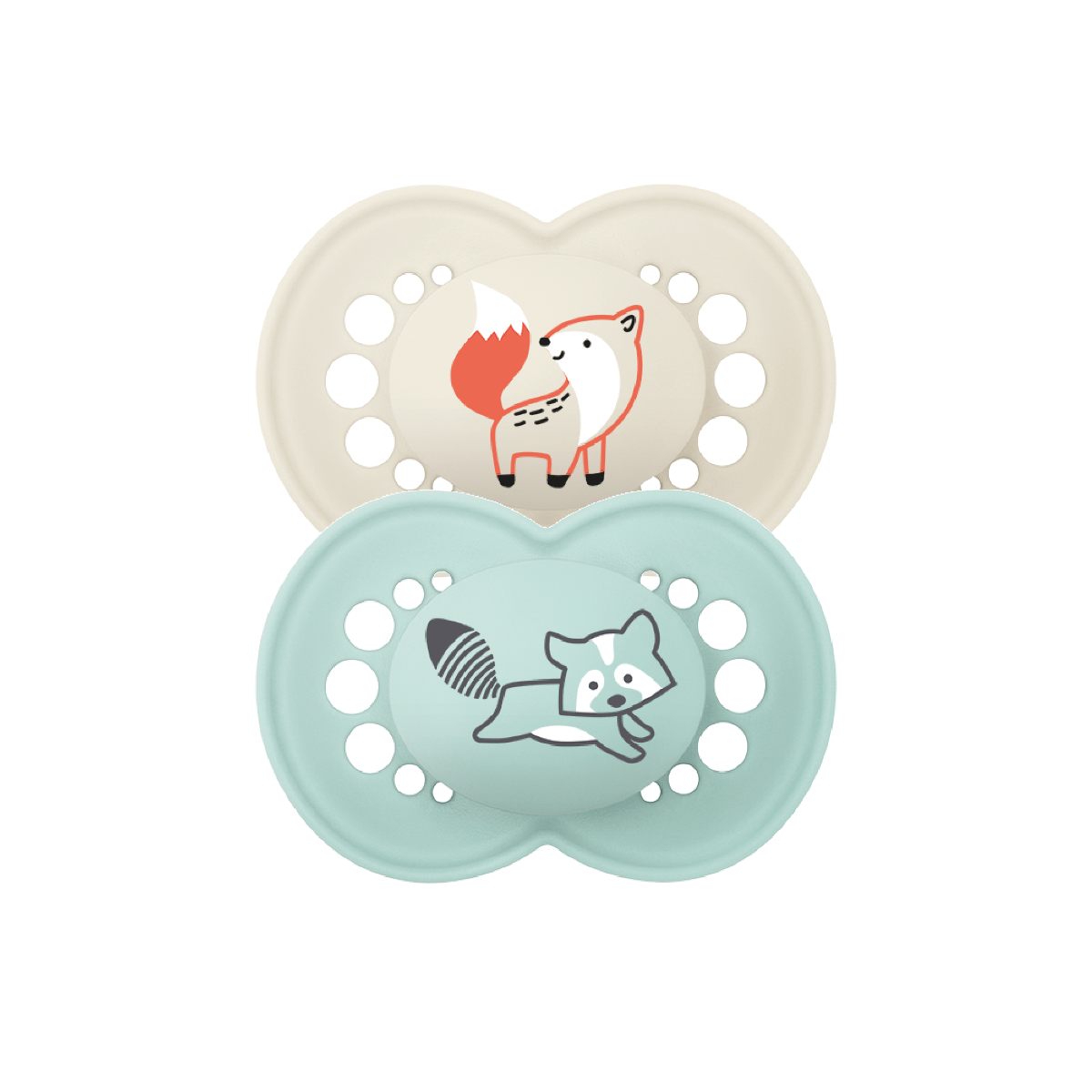 MAM Original Colors Of Nature 16M+ Twin Boy - Raccoon&Fox/Owl&Flower/Rabbit&Squirrel
