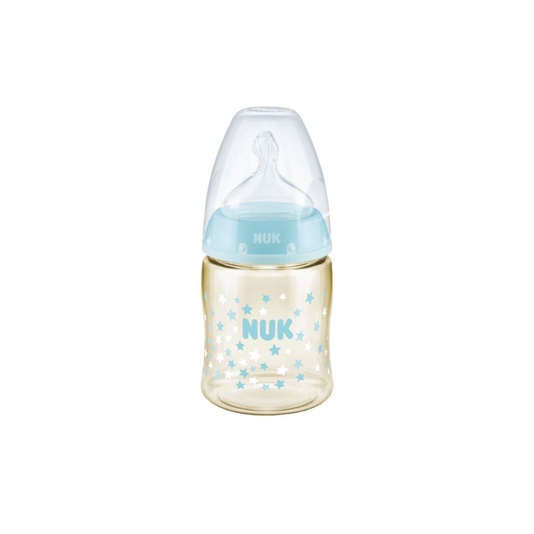 Nuk PCH 150ml/5oz PPSU Temperature Control Bottle / Silicone S1 M (0-6 Months) - Assorted Colors