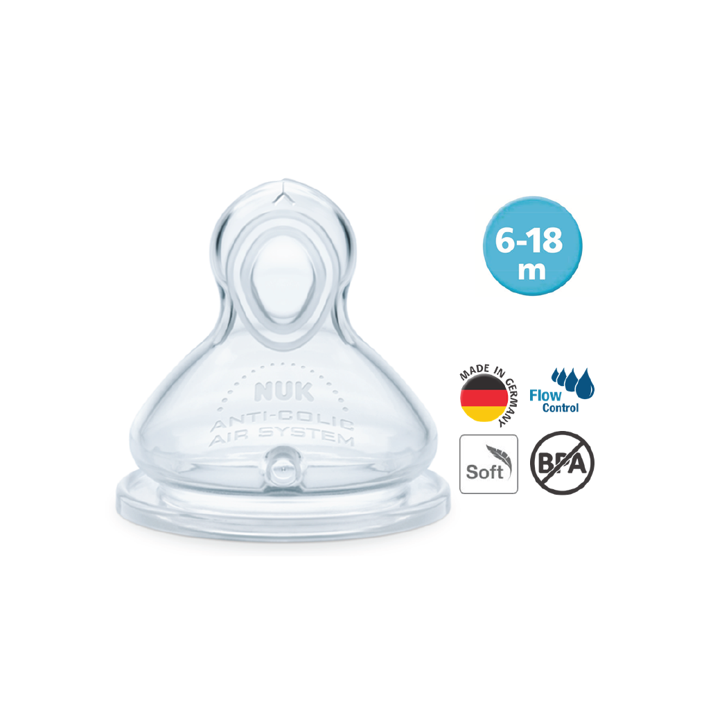 Nuk Silicone PCH Teat Flow Control For 6 Months + (2 pieces)