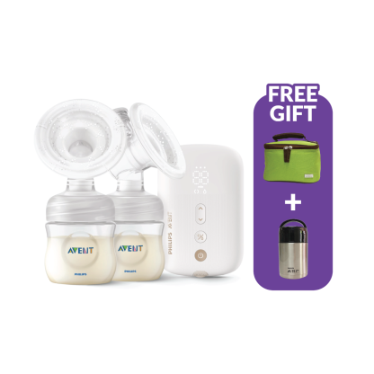Philips Avent Premium Twin Electric Breast Pump (Free Food Mug & Mama Bag)