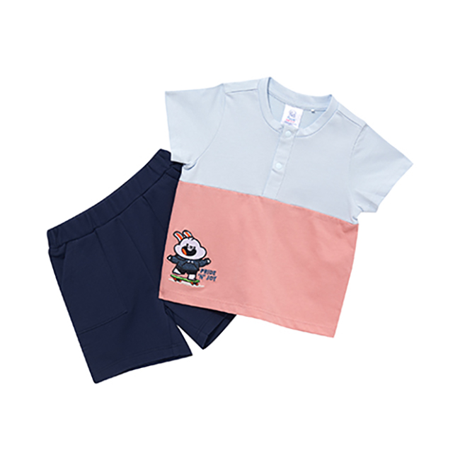 Pureen Pride 'N' Joy Boy Suit (FIBS 0140) - Light Blue Pink