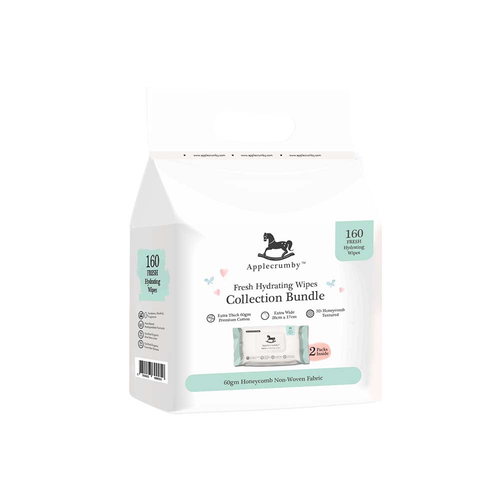 Applecrumby Fresh Hydrating Wipes 2x80s