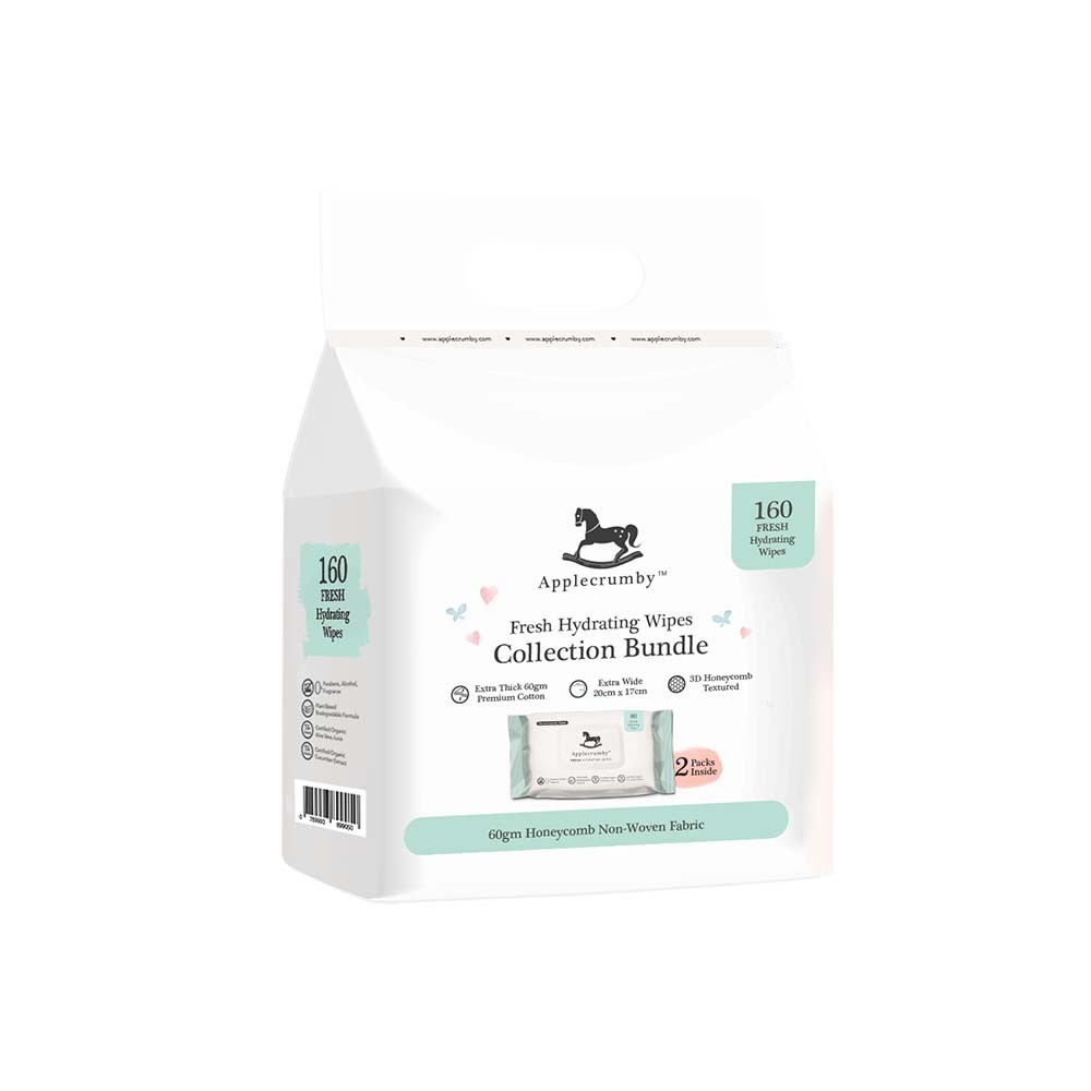 Applecrumby Fresh Hydrating Wipes 2x80s
