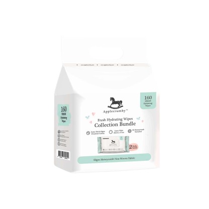 Applecrumby Fresh Hydrating Wipes 2x80s