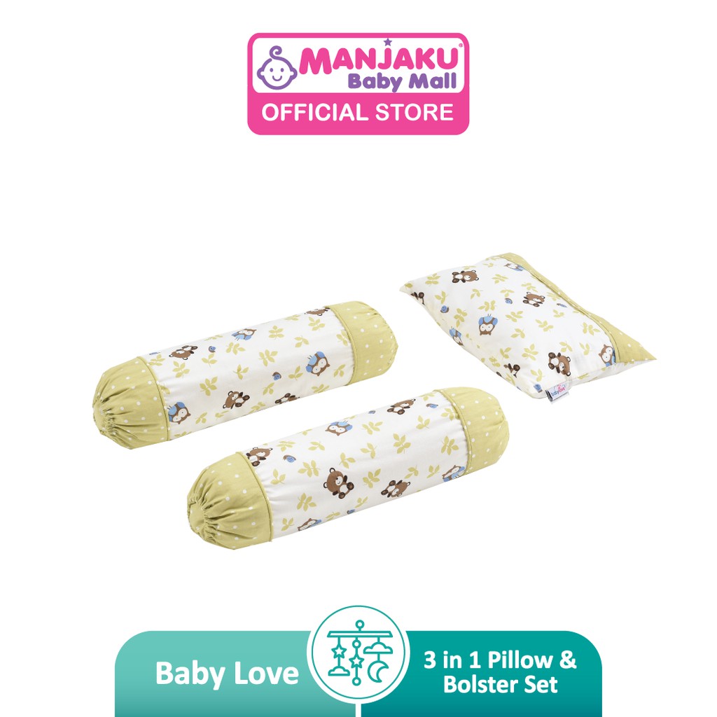 Baby Love 3 in 1 Pillow & Bolster set - Good Night Owl (Model: 4951)