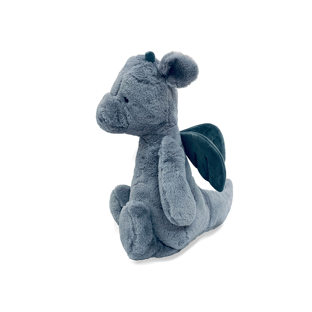 SN Toys Soft Furry Animal Dragon Doll - Light Grey (GS-3566/13Dragon)