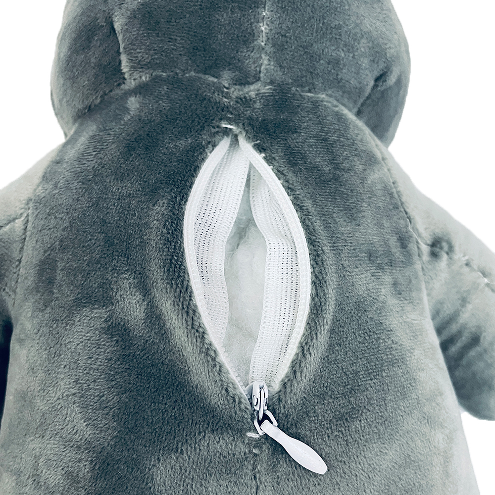 SN Toys Standing Fat Soft Toys Doll - Grey (GS-3845/10Standing Grey)