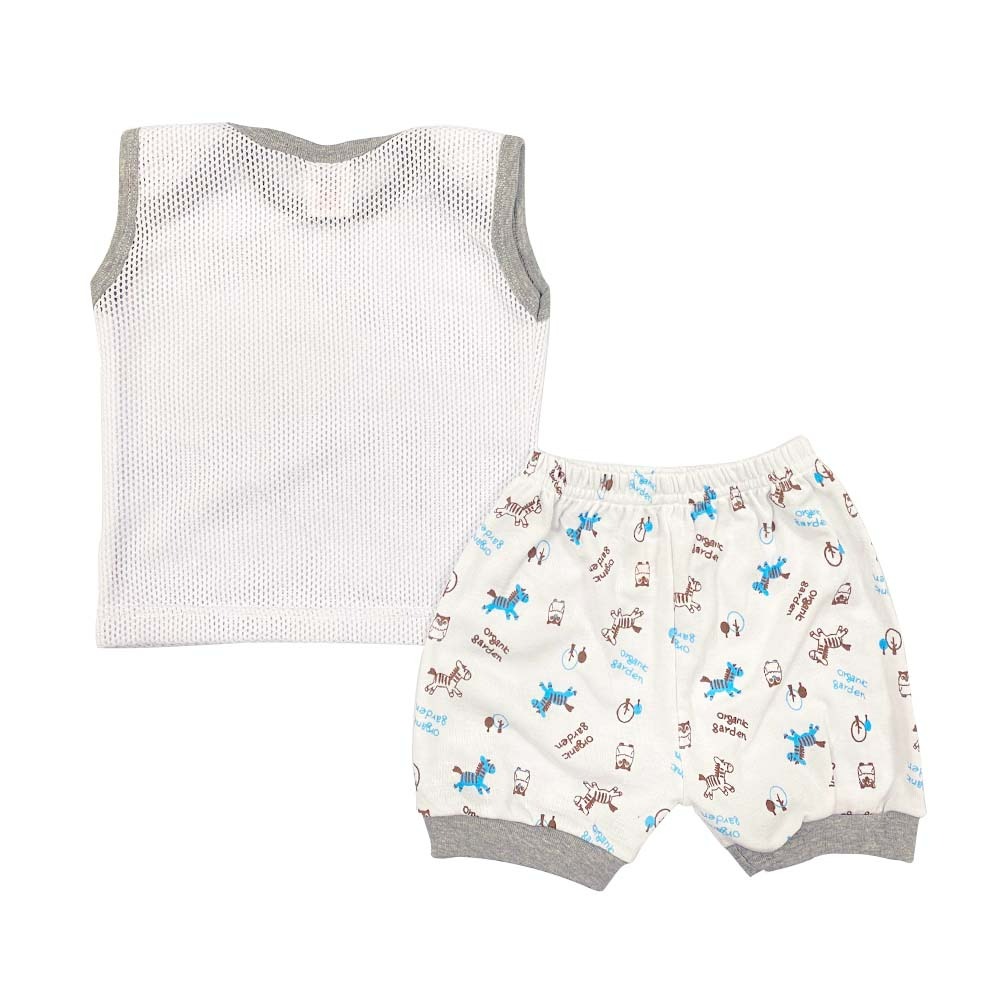 Baby Hippo Eyelet Zebra (HBS0824-23038) - White