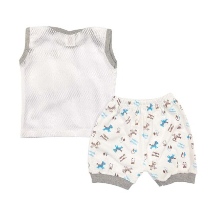 Baby Hippo Eyelet Zebra (HBS0824-23038) - White