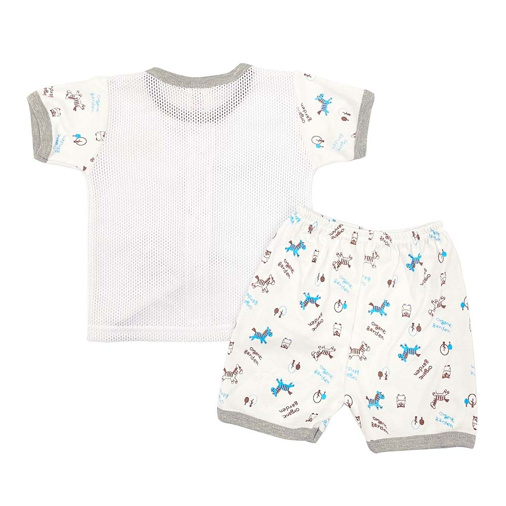 Baby Hippo Eyelet Zebra (HBS0824-23039) - White