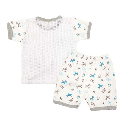 Baby Hippo Eyelet Zebra (HBS0824-23039) - White