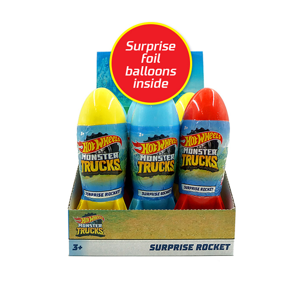 CK-Hot Wheels Monster Truck Surprise Rocket - Blue/Red/Yellow