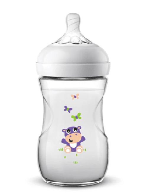 AVENT NATURAL DECO BTL 260ML-HIPPO