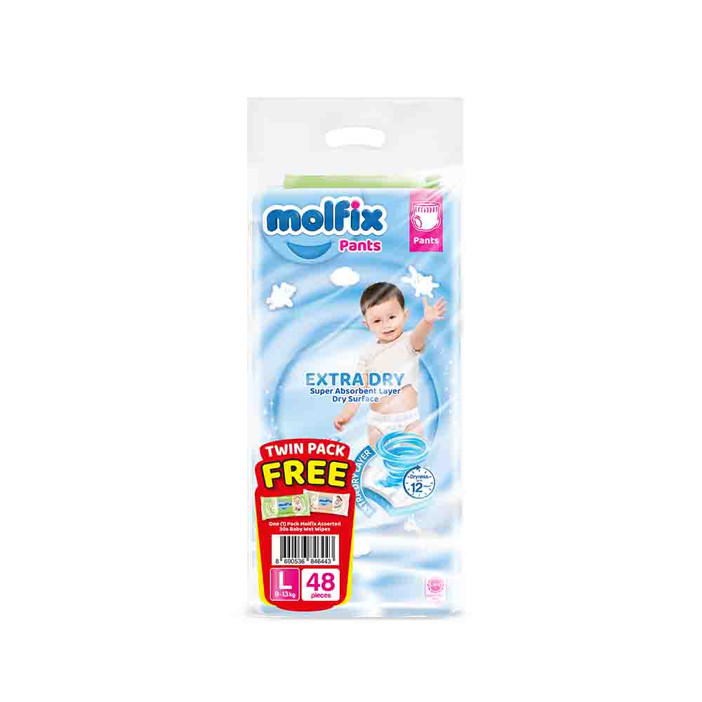 Molfix Extra Dry Pants (TWIN PACK) L48X2