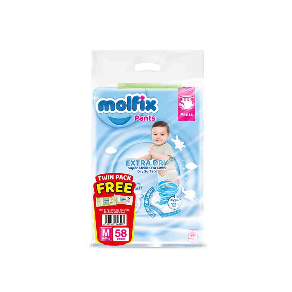 Molfix Extra Dry Pants (TWIN PACK) M58X2
