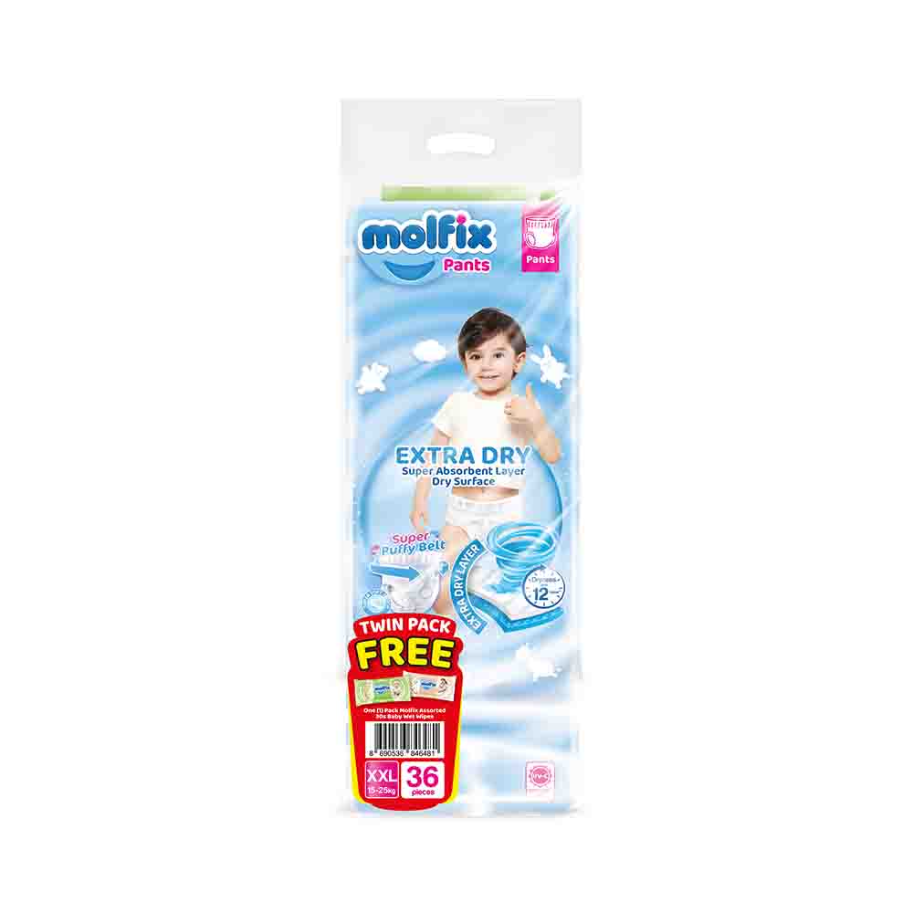 Molfix Extra Dry Pants (TWIN PACK) XXL36X2