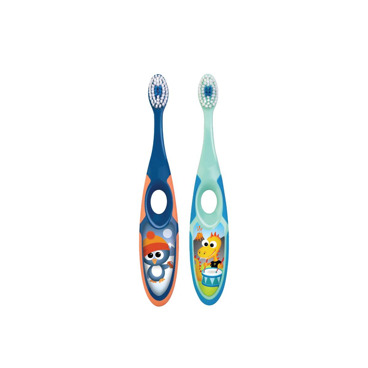 Jordan Kids Step 2 Soft Toothbrush (Age 3-5) [Twin Pack] - Assorted Colour