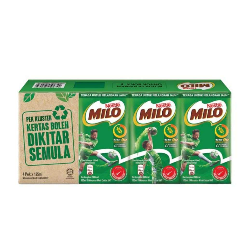 Nestle Milo Active-Go RTD Chocolate Malt (4x125ml)