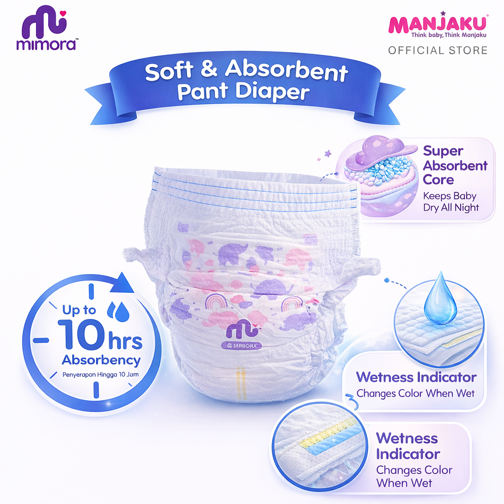 Mimora Chlorine Free Pants Diapers - L48 Bayi
