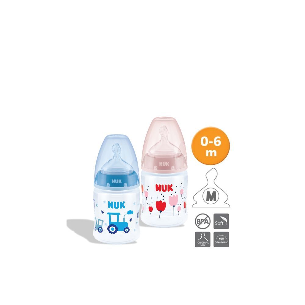 NUK PCH PP Bottle with Temperature Control (150ml x 2) - Assorted Colors