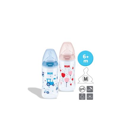 NUK PCH PP Bottle with Temperature Control (300ml x 2) - Assorted Colors