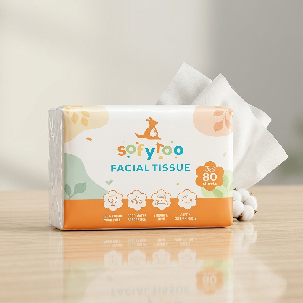 SOFYROO FACIAL TISSUE 80S-3PLY