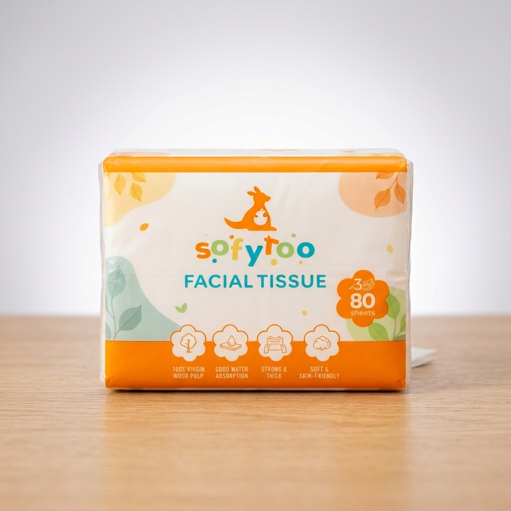 SOFYROO FACIAL TISSUE 80S-3PLY