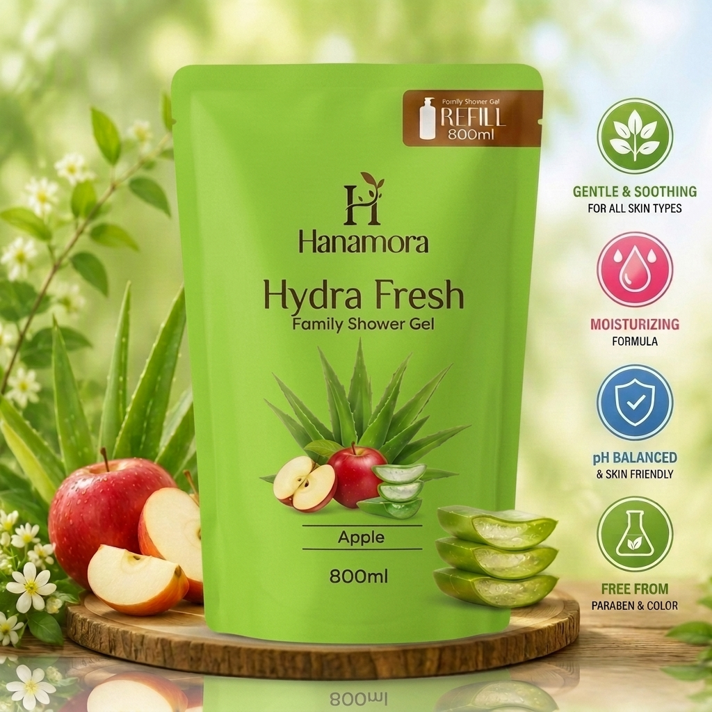 HANAMORA FAMILY SHOWER GEL REFILL 800ML