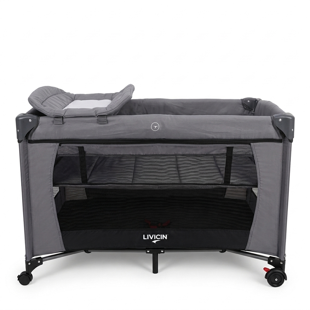 LIVKIN FB-7828 PLAYPEN BLACK / GREY
