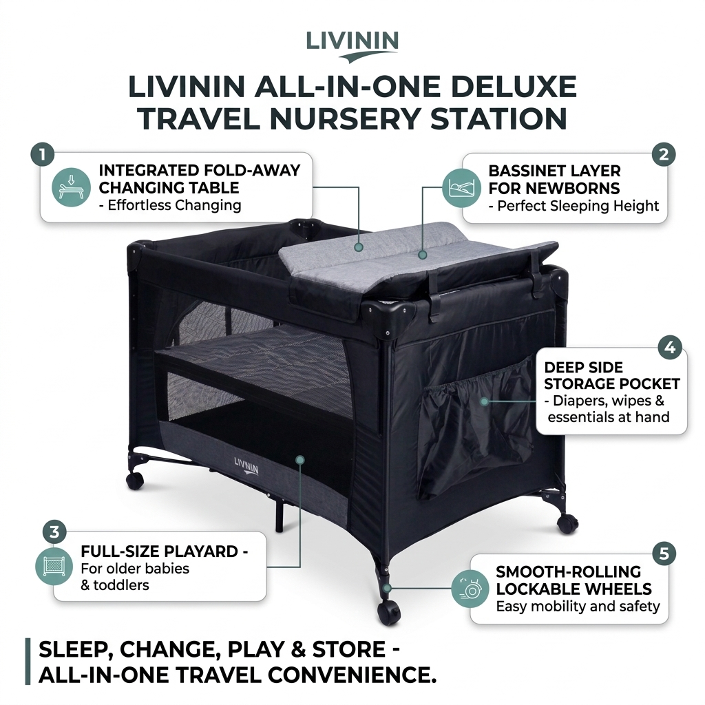 LIVKIN FB-7828 PLAYPEN BLACK / GREY