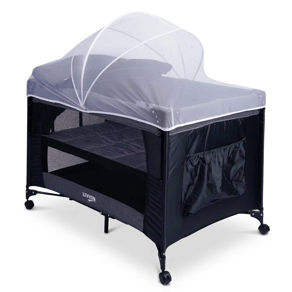 LIVKIN FB-7828 PLAYPEN BLACK / GREY