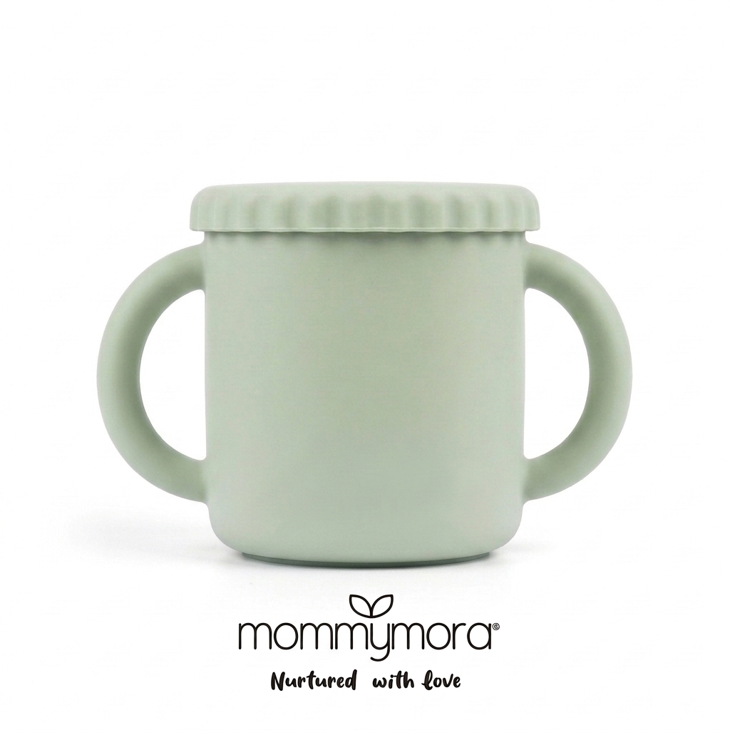 MOMMYMORA SILICONE BABY TRAINING CUP WITH SILICONE STRAW