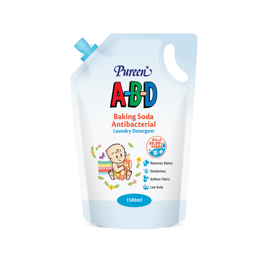 Pureen A-B-D Baking Soda Antibacterial Laundry Detergent 1500ml (Spout Pouch)