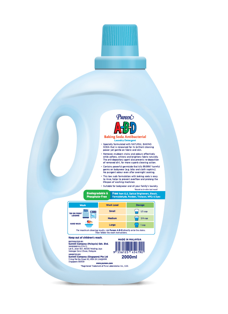 Pureen A-B-D Baking Soda Antibacterial Laundry Detergent 2000ml